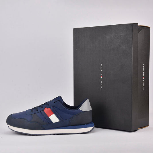 TOMMY HILFIGER FLAG LOW CUT LACE-UP BLUE