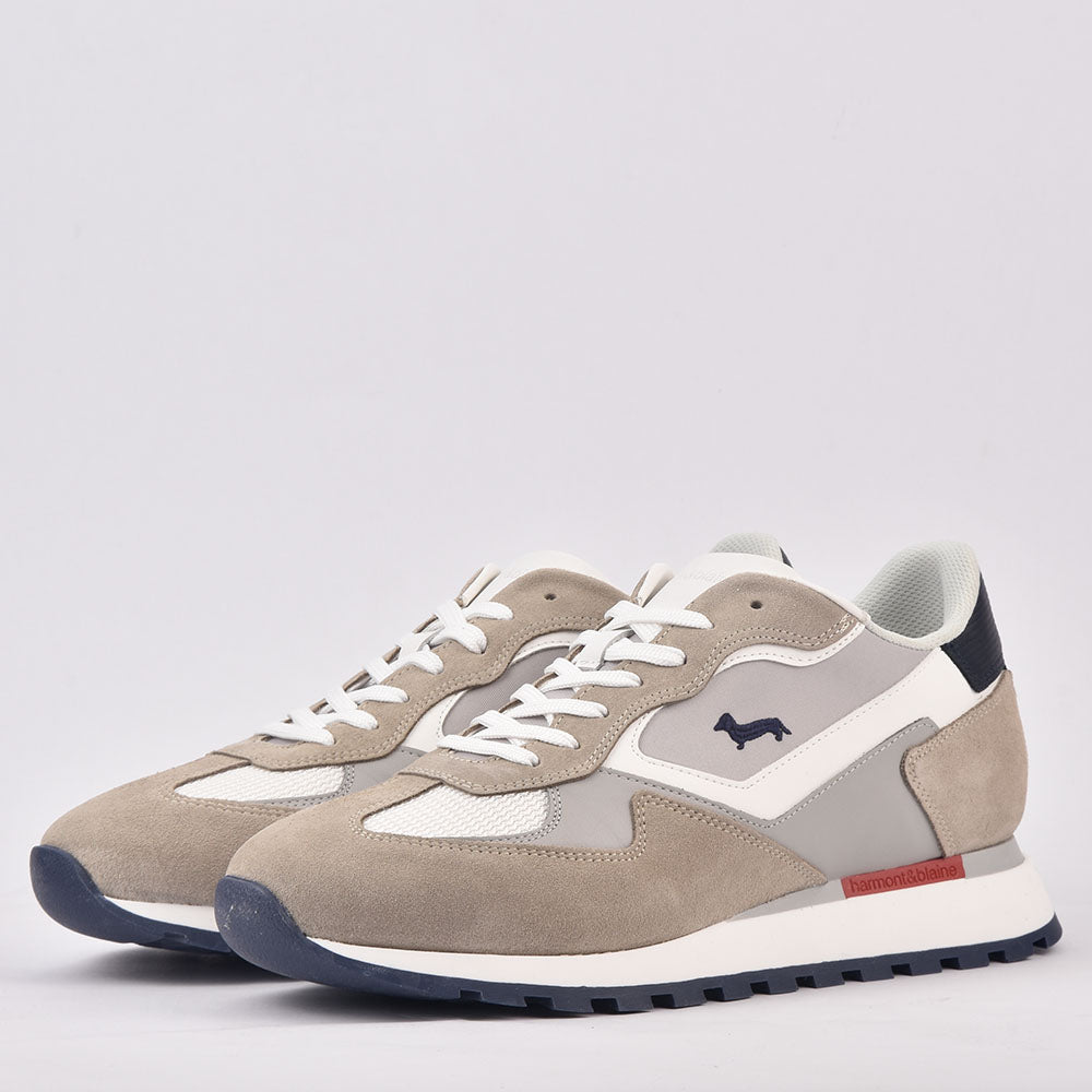 HARMONT AND BLAINE SCARPA UOMO CALF BEIGE BIANCO